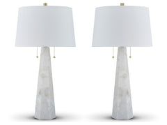 Laurellen White 2-Piece Lamp Set - Ornate Home