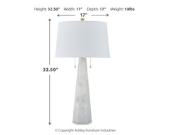 Laurellen White 2-Piece Lamp Set - Ornate Home