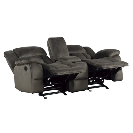 Laurelton Brown Double Glider Reclining Loveseat - Ornate Home