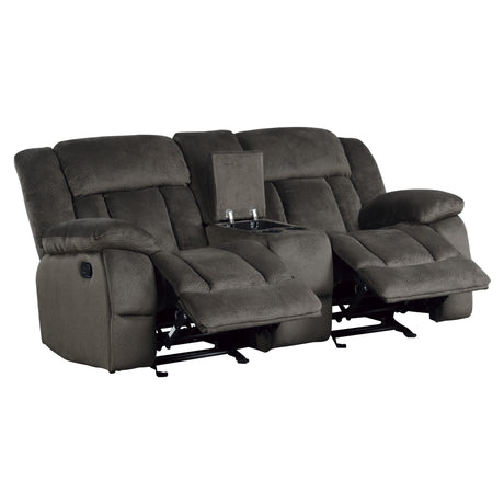 Laurelton Brown Double Glider Reclining Loveseat - Ornate Home
