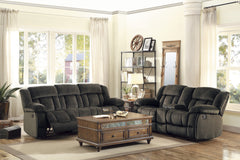 Laurelton Brown Double Glider Reclining Loveseat - Ornate Home