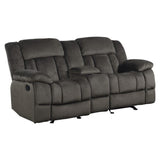 Laurelton Brown Double Glider Reclining Loveseat - Ornate Home