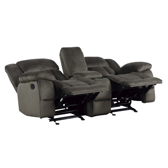 Laurelton Brown Double Glider Reclining Loveseat - Ornate Home