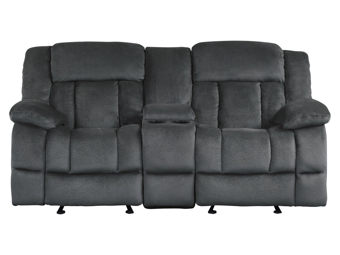Laurelton Gray Double Glider Reclining Loveseat - Ornate Home