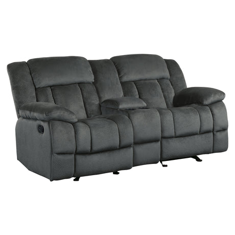 Laurelton Gray Double Glider Reclining Loveseat - Ornate Home