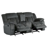 Laurelton Gray Double Glider Reclining Loveseat - Ornate Home