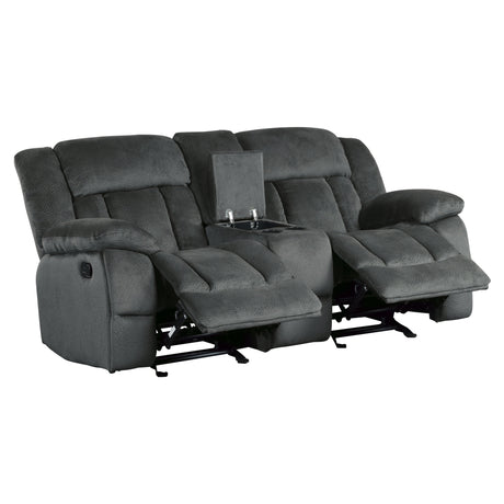 Laurelton Gray Double Glider Reclining Loveseat - Ornate Home