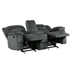 Laurelton Gray Double Glider Reclining Loveseat - Ornate Home