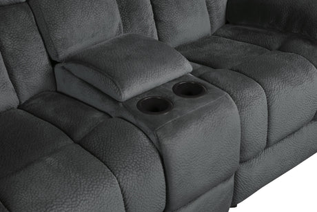 Laurelton Gray Double Glider Reclining Loveseat - Ornate Home