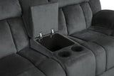 Laurelton Gray Double Glider Reclining Loveseat - Ornate Home
