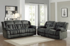 Laurelton Gray Double Glider Reclining Loveseat - Ornate Home