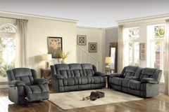 Laurelton Gray Double Glider Reclining Loveseat - Ornate Home