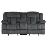 Laurelton Gray Double Glider Reclining Loveseat - Ornate Home