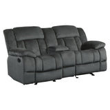Laurelton Gray Double Glider Reclining Loveseat - Ornate Home