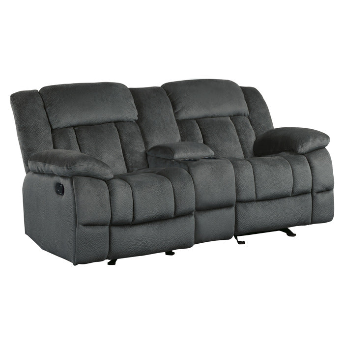 Laurelton Gray Double Glider Reclining Loveseat - Ornate Home