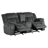 Laurelton Gray Double Glider Reclining Loveseat - Ornate Home