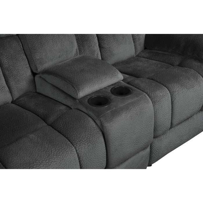Laurelton Gray Double Glider Reclining Loveseat - Ornate Home