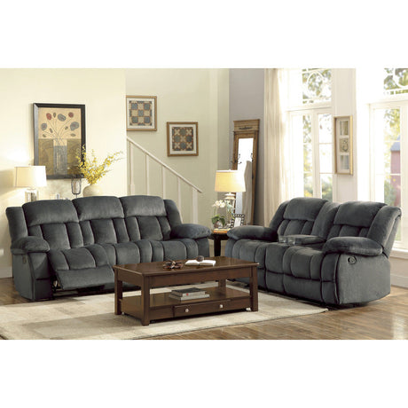 Laurelton Gray Double Glider Reclining Loveseat - Ornate Home