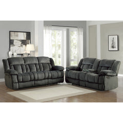 Laurelton Gray Double Glider Reclining Loveseat - Ornate Home