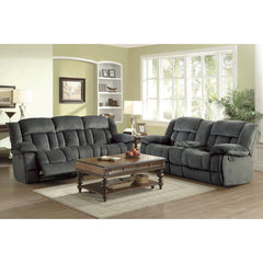 Laurelton Gray Double Glider Reclining Loveseat - Ornate Home