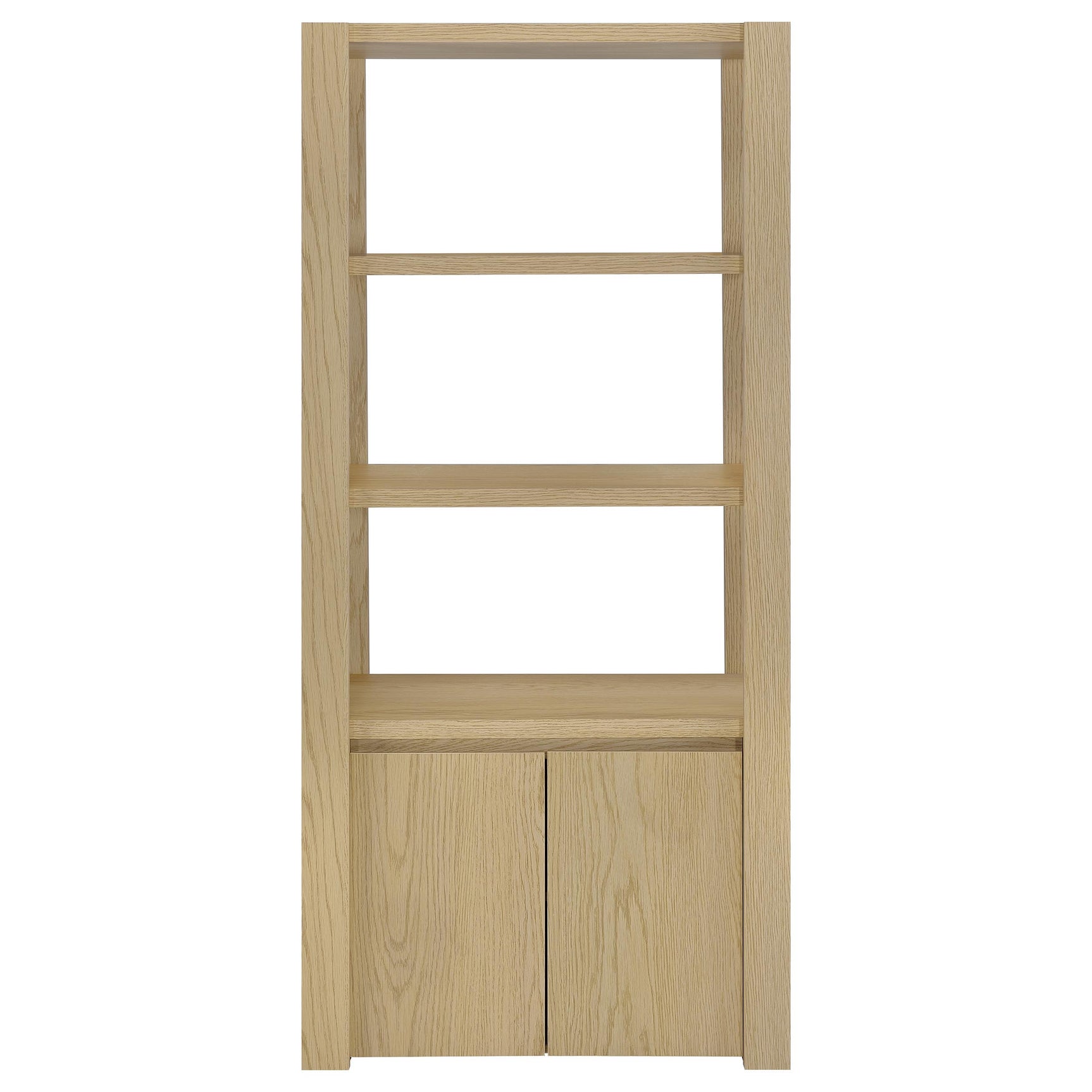 Laurelton Light Oak 3-shelf Media Tower Tall Pier Cabinet - Ornate Home