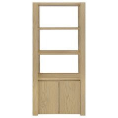 Laurelton Light Oak 3-shelf Media Tower Tall Pier Cabinet - Ornate Home