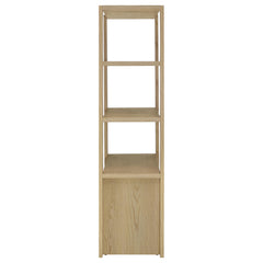 Laurelton Light Oak 3-shelf Media Tower Tall Pier Cabinet - Ornate Home