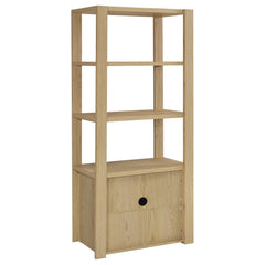 Laurelton Light Oak 3-shelf Media Tower Tall Pier Cabinet - Ornate Home