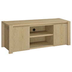 Laurelton Light Oak 60-inch 2-door TV Stand Media Console - Ornate Home