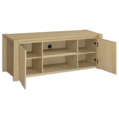 Laurelton Light Oak 60-inch 2-door TV Stand Media Console - Ornate Home