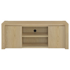 Laurelton Light Oak 60-inch 2-door TV Stand Media Console - Ornate Home
