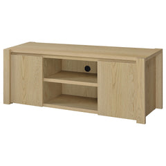 Laurelton Light Oak 60-inch 2-door TV Stand Media Console - Ornate Home