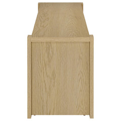 Laurelton Light Oak 60-inch 2-door TV Stand Media Console - Ornate Home