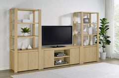Laurelton Light Oak 60-inch 2-door TV Stand Media Console - Ornate Home