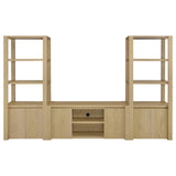 Laurelton Light Oak 60-inch 2-door TV Stand Media Console - Ornate Home