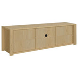 Laurelton Light Oak 78-inch 4-door TV Stand Media Console - Ornate Home