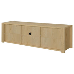 Laurelton Light Oak 78-inch 4-door TV Stand Media Console - Ornate Home