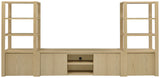 Laurelton Light Oak 78-inch 4-door TV Stand Media Console - Ornate Home