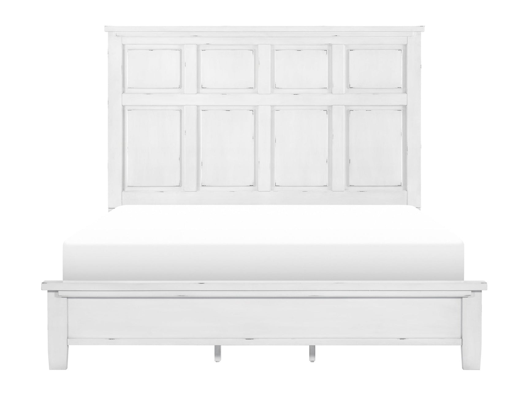 Laurelville Antique White Eastern King Bed - Ornate Home