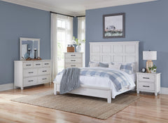 Laurelville Antique White Eastern King Bed - Ornate Home
