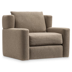 Laurent Ivory Swivel Chair Without Pillows - Ornate Home