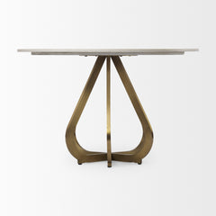 Laurent White/Gold Dining Table - Ornate Home