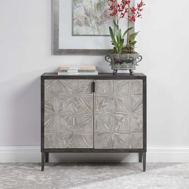 Laurentia Black/Gray 2 Door Accent Cabinet - Ornate Home