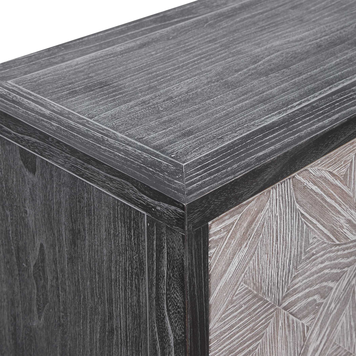 Laurentia Black/Gray 2 Door Accent Cabinet - Ornate Home