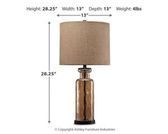 Laurentia Glass Table Lamp in Champagne - Ornate Home