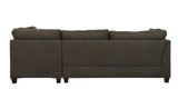 Laurissa Taupe Gray Sectional Sofa & Ottoman W/2 Pillows - Ornate Home