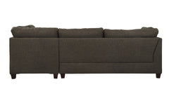 Laurissa Taupe Gray Sectional Sofa & Ottoman W/2 Pillows - Ornate Home