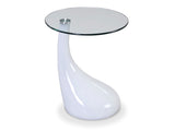 Lava Accent Table in White - Ornate Home