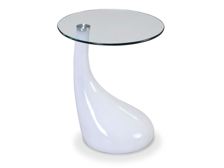 Lava Accent Table in White - Ornate Home