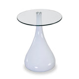 Lava Accent Table in White - Ornate Home